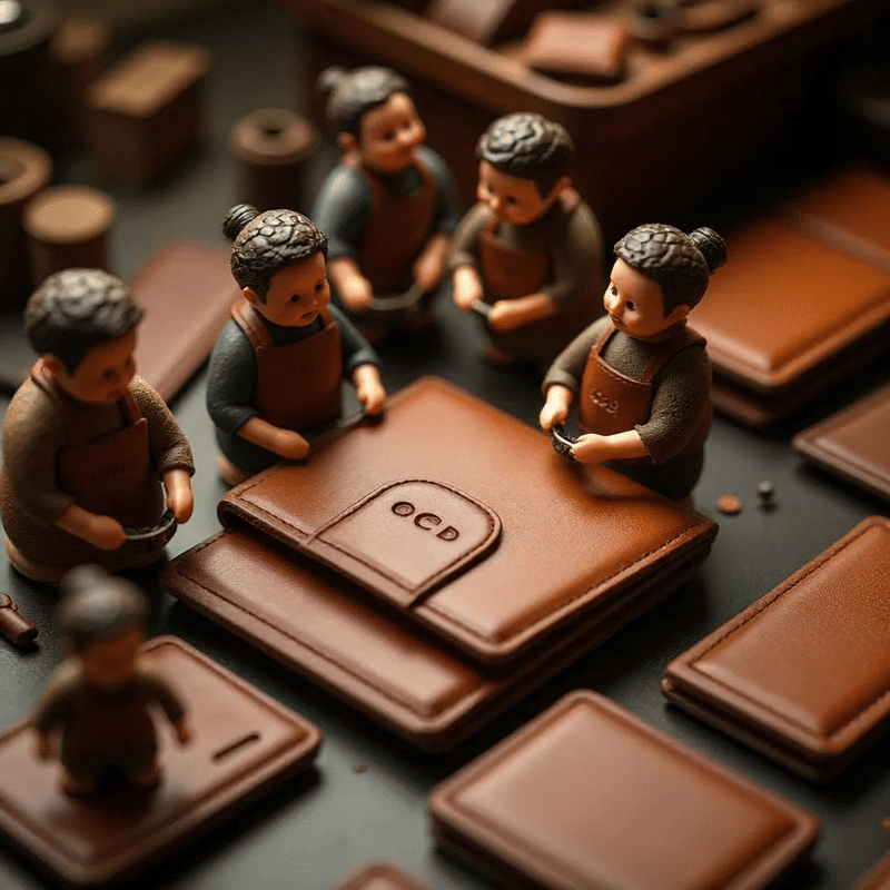 Miniature people working on product - animated GIF